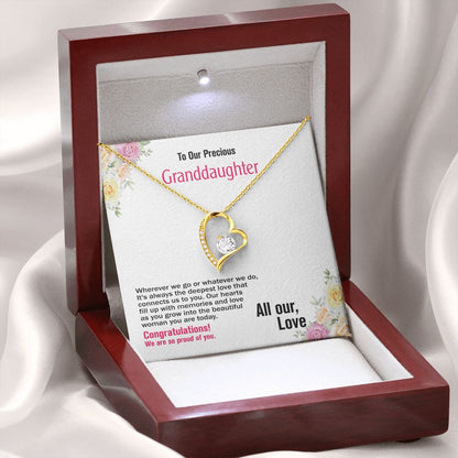 To Our Precious Granddaughter-All Our Love, Forever Love Necklace, Jewelry Gift - YERTIZZ.COM