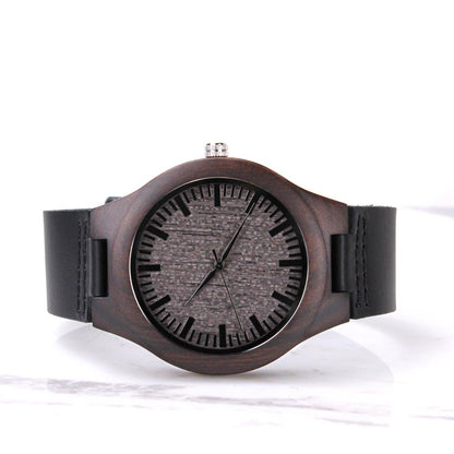 Engraved Wooden Watch, Hero, Veteran's Son, Veteran - YERTIZZ.COM