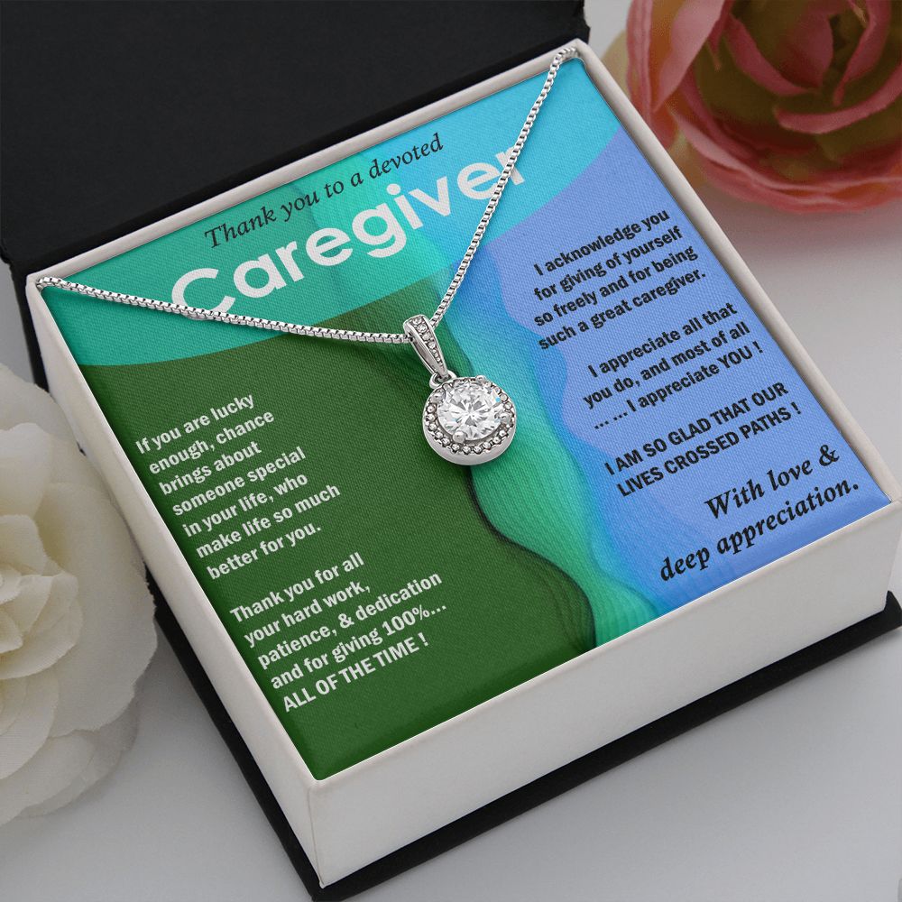 Eternal Love Necklace, Care Giver, Thank You, Gift