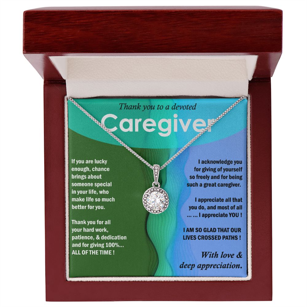Eternal Love Necklace, Care Giver, Thank You, Gift
