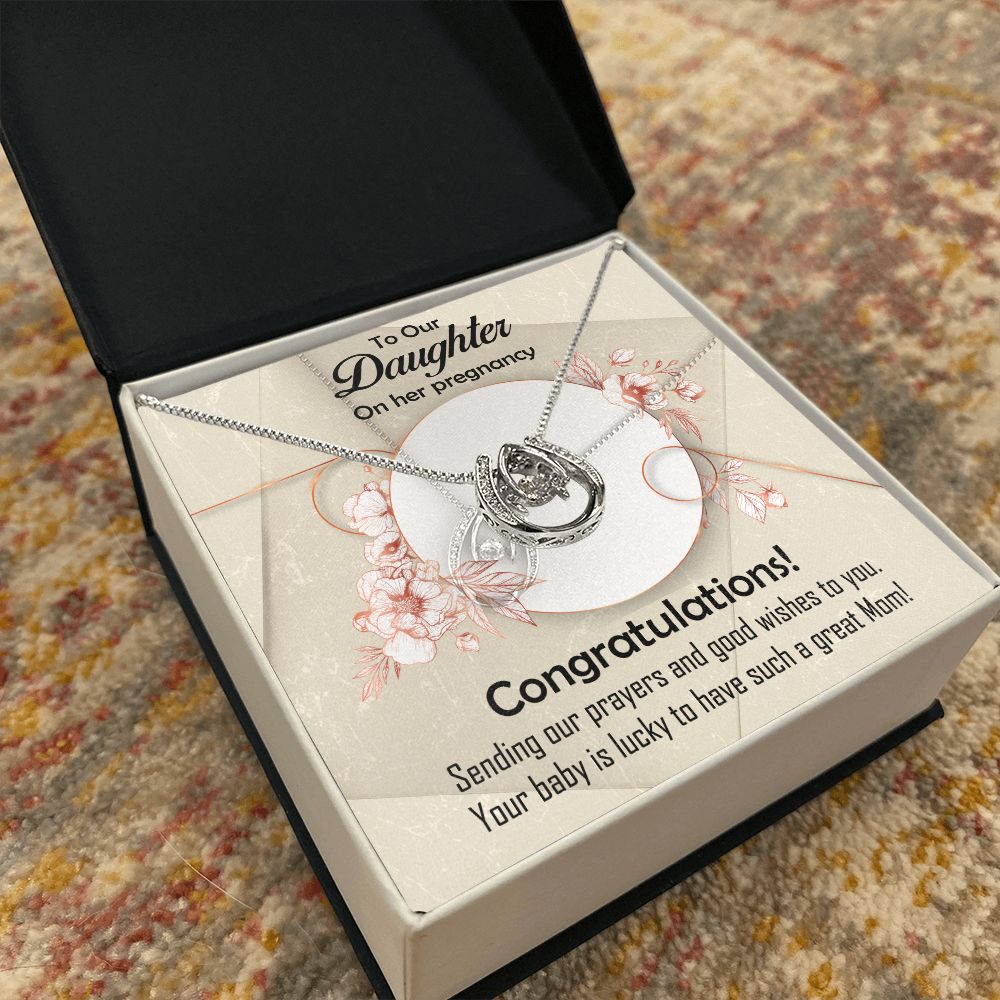 Lucky in Love Necklace, Jewelry, Gift, Daughter, Pregnancy - YERTIZZ.COM
