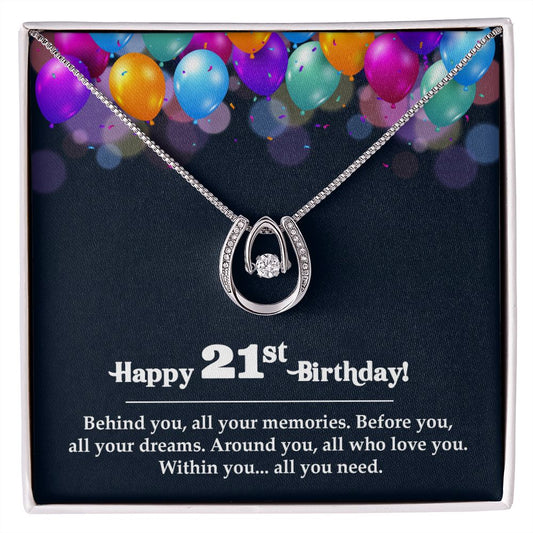 Lucky in Love Necklace, Jewelry, Gift, 21st, Birthday - YERTIZZ.COM