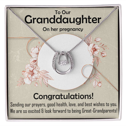 Lucky in Love Necklace, Jewelry, Gift, Granddaughter, Pregnancy - YERTIZZ.COM