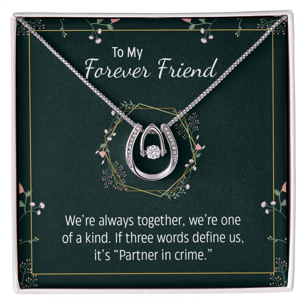 Lucky in Love Necklace, Best Friend, Forever Friend, Bestie, BFF