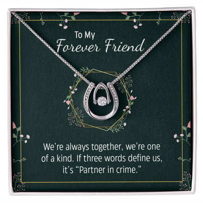 Lucky in Love Necklace, Best Friend, Forever Friend, Bestie, BFF