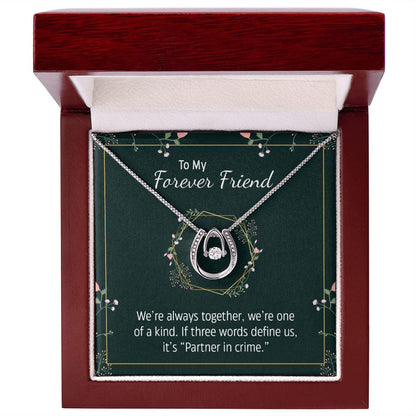 Lucky in Love Necklace, Best Friend, Forever Friend, Bestie, BFF