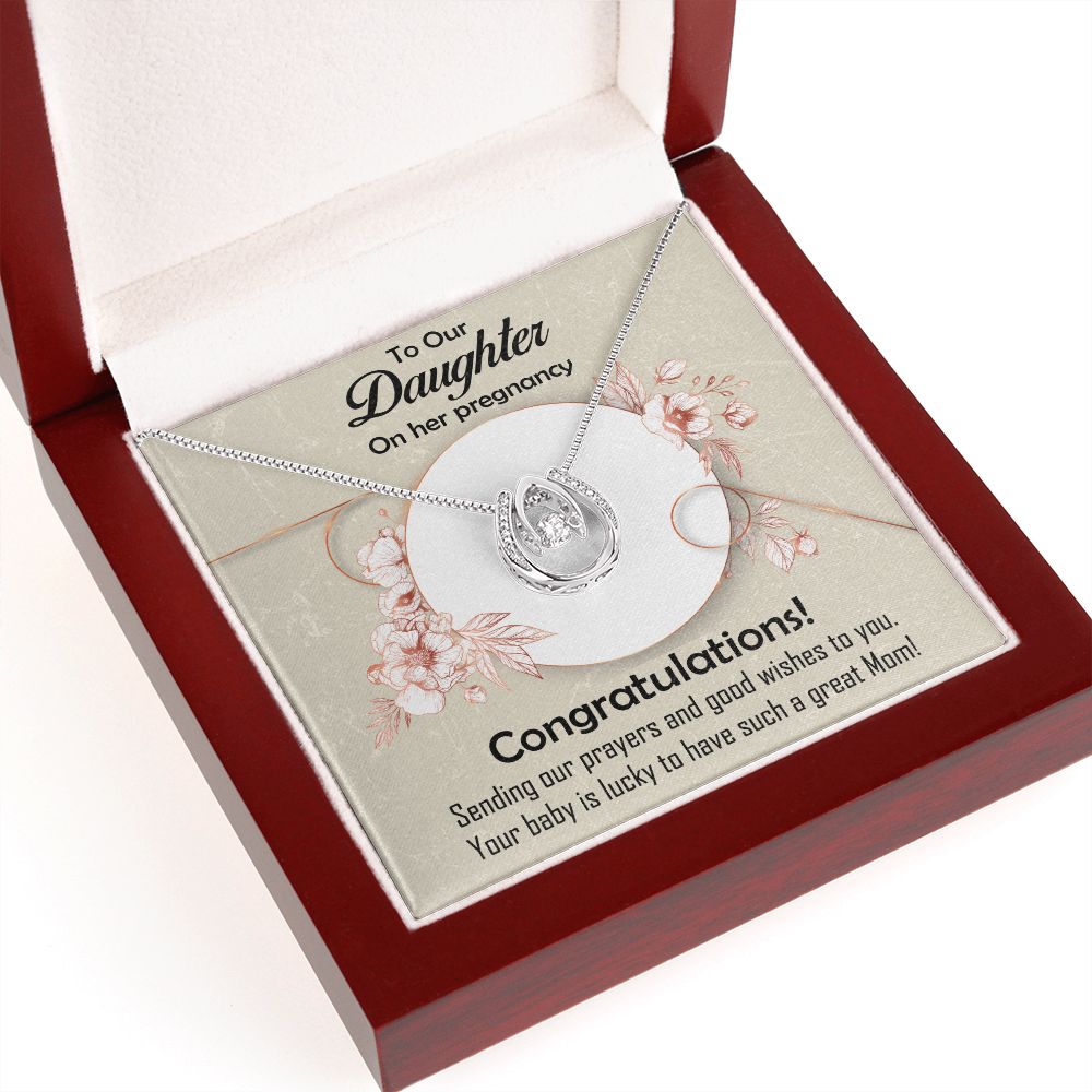 Lucky in Love Necklace, Jewelry, Gift, Daughter, Pregnancy - YERTIZZ.COM