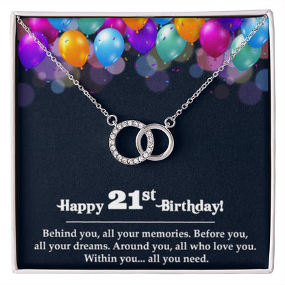 Perfect Pair Necklace, 21st Birthday, 21 Today