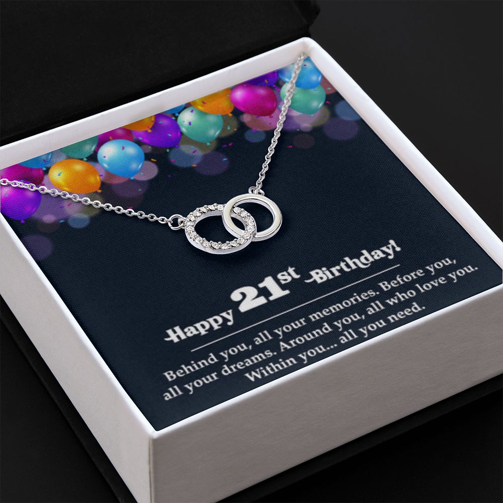 Perfect Pair Necklace, 21st Birthday, 21 Today