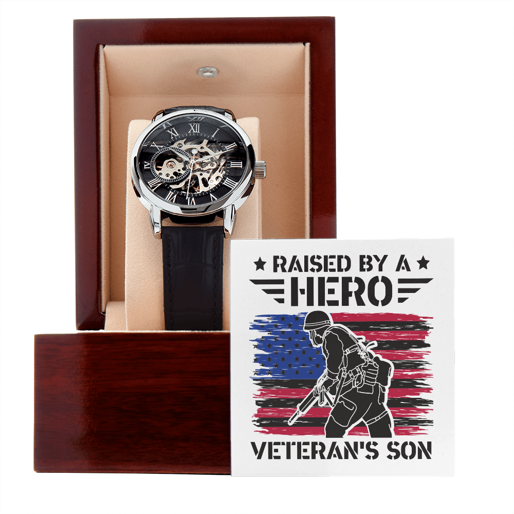 Men's Openwork Watch, Gift, Hero, Veteran, Son - YERTIZZ.COM