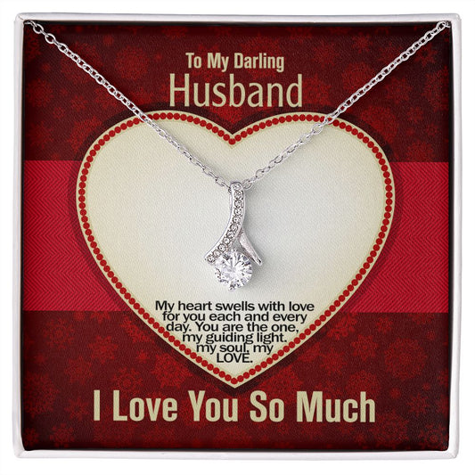 To My Darling Husband, I Love You So Much, Alluring Beauty Necklace, Jewelry Gift - YERTIZZ.COM