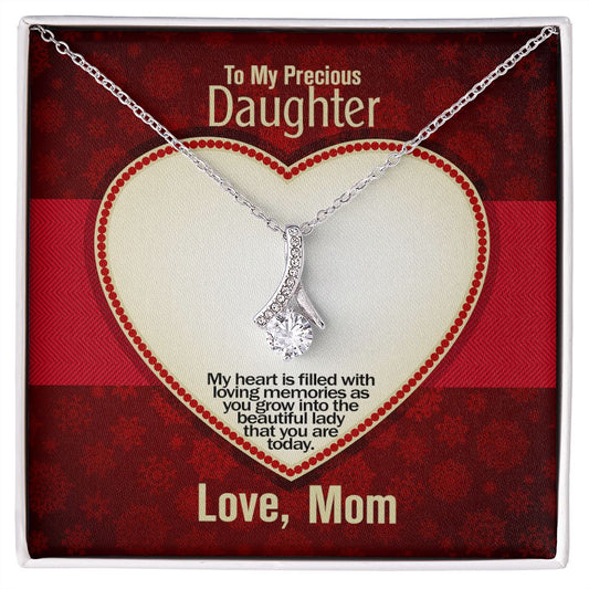 To My Precious Daughter, Alluring Beauty Necklace, Jewelry Gift - YERTIZZ.COM