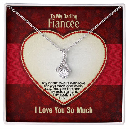 To My Darling Fiancée, I love you so Much, Alluring Beauty Necklace, Jewelry Gift - YERTIZZ.COM