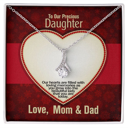 To Our Precious Daughter, Alluring Beauty Necklace, Jewelry Gift - YERTIZZ.COM