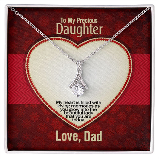 To My Precious Daughter, Alluring Beauty Necklace, Jewelry Gift - YERTIZZ.COM