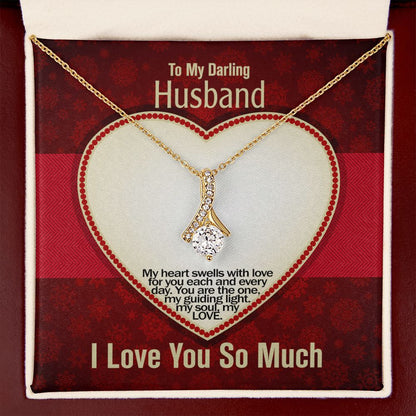 To My Darling Husband, I Love You So Much, Alluring Beauty Necklace, Jewelry Gift - YERTIZZ.COM