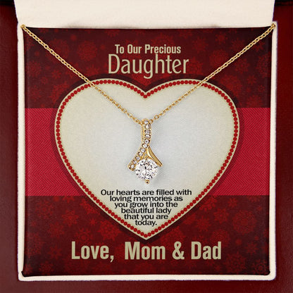 To Our Precious Daughter, Alluring Beauty Necklace, Jewelry Gift - YERTIZZ.COM