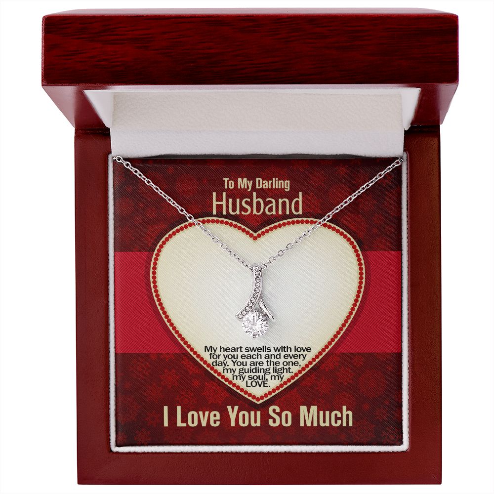 To My Darling Husband, I Love You So Much, Alluring Beauty Necklace, Jewelry Gift - YERTIZZ.COM