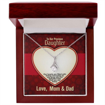 To Our Precious Daughter, Alluring Beauty Necklace, Jewelry Gift - YERTIZZ.COM
