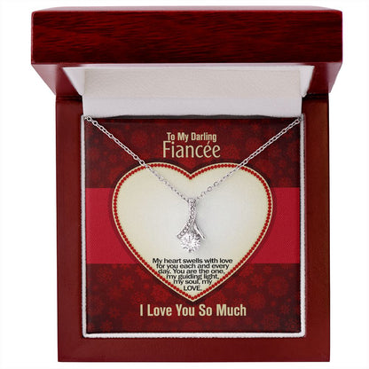 To My Darling Fiancée, I love you so Much, Alluring Beauty Necklace, Jewelry Gift - YERTIZZ.COM