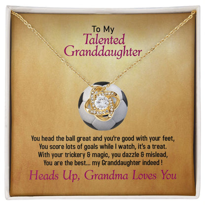 To My Talented Granddaughter, Love Knot Necklace, Jewelry Gift - YERTIZZ.COM