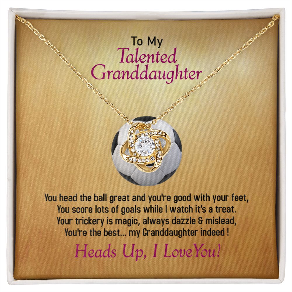To My Talented Granddaughter-I Love You, Love Knot Necklace, Jewelry Gift - YERTIZZ.COM