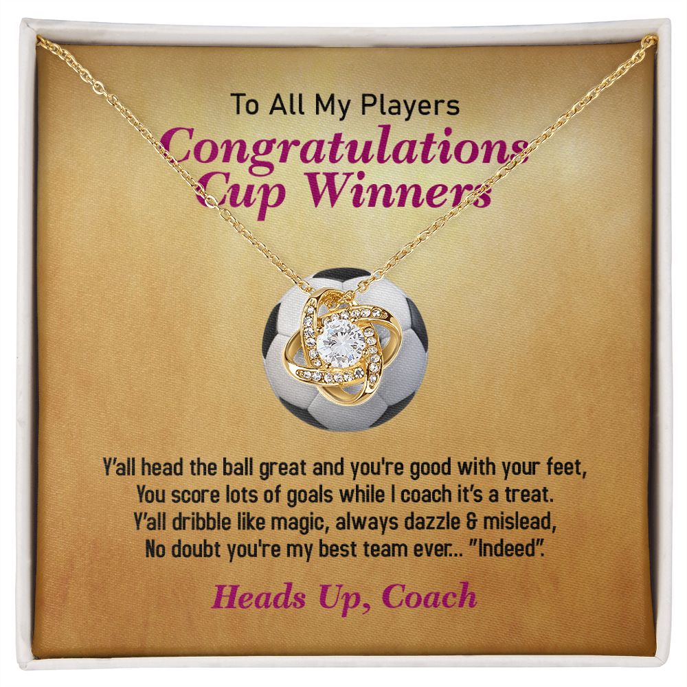 To All My Players-From Coach, Love Knot Necklace, Jewelry Gift - YERTIZZ.COM