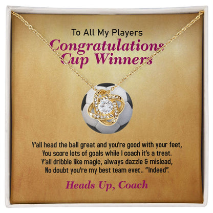 To All My Players-From Coach, Love Knot Necklace, Jewelry Gift - YERTIZZ.COM