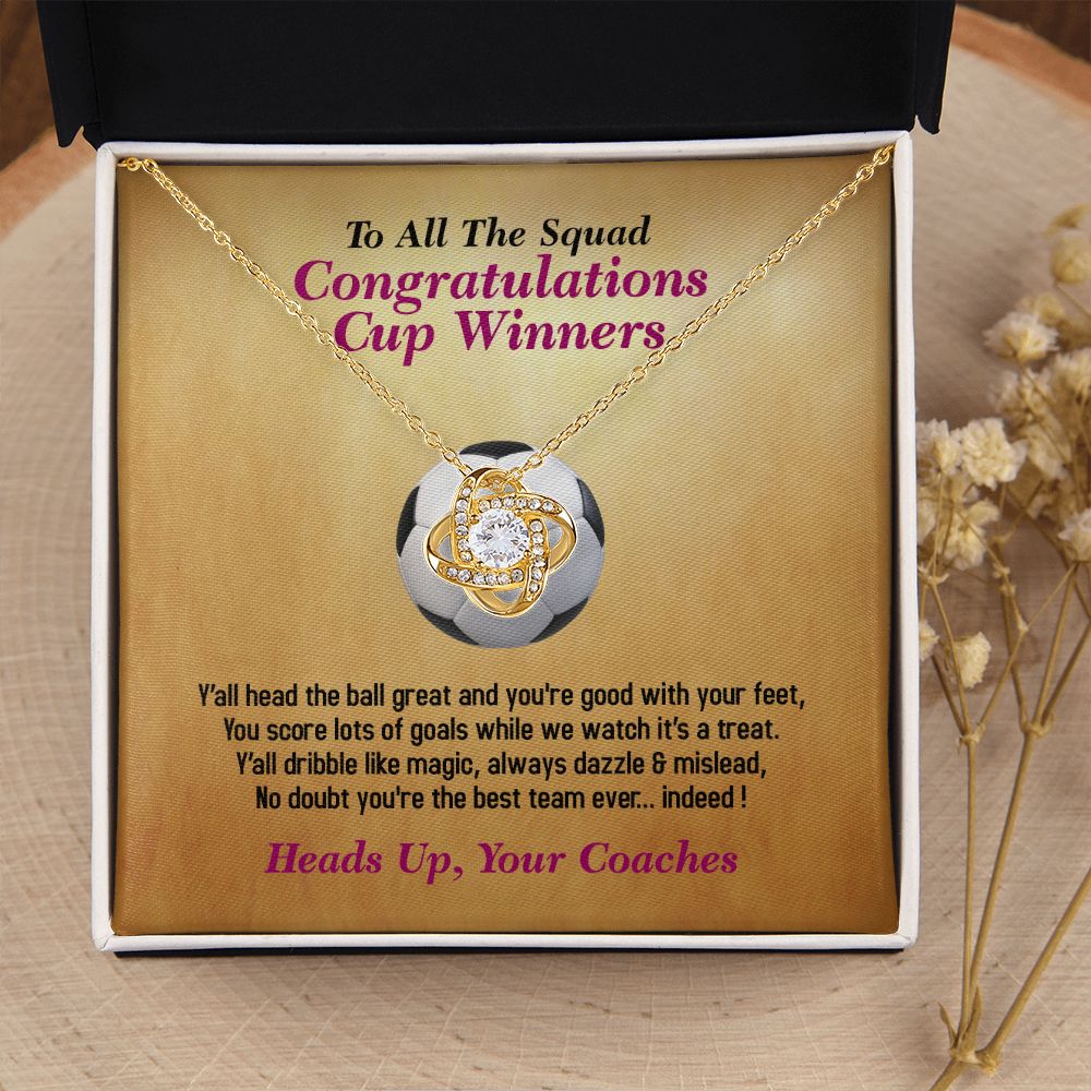 To All The Squad-From Your Coaches, Love Knot Necklace, Jewelry Gift - YERTIZZ.COM