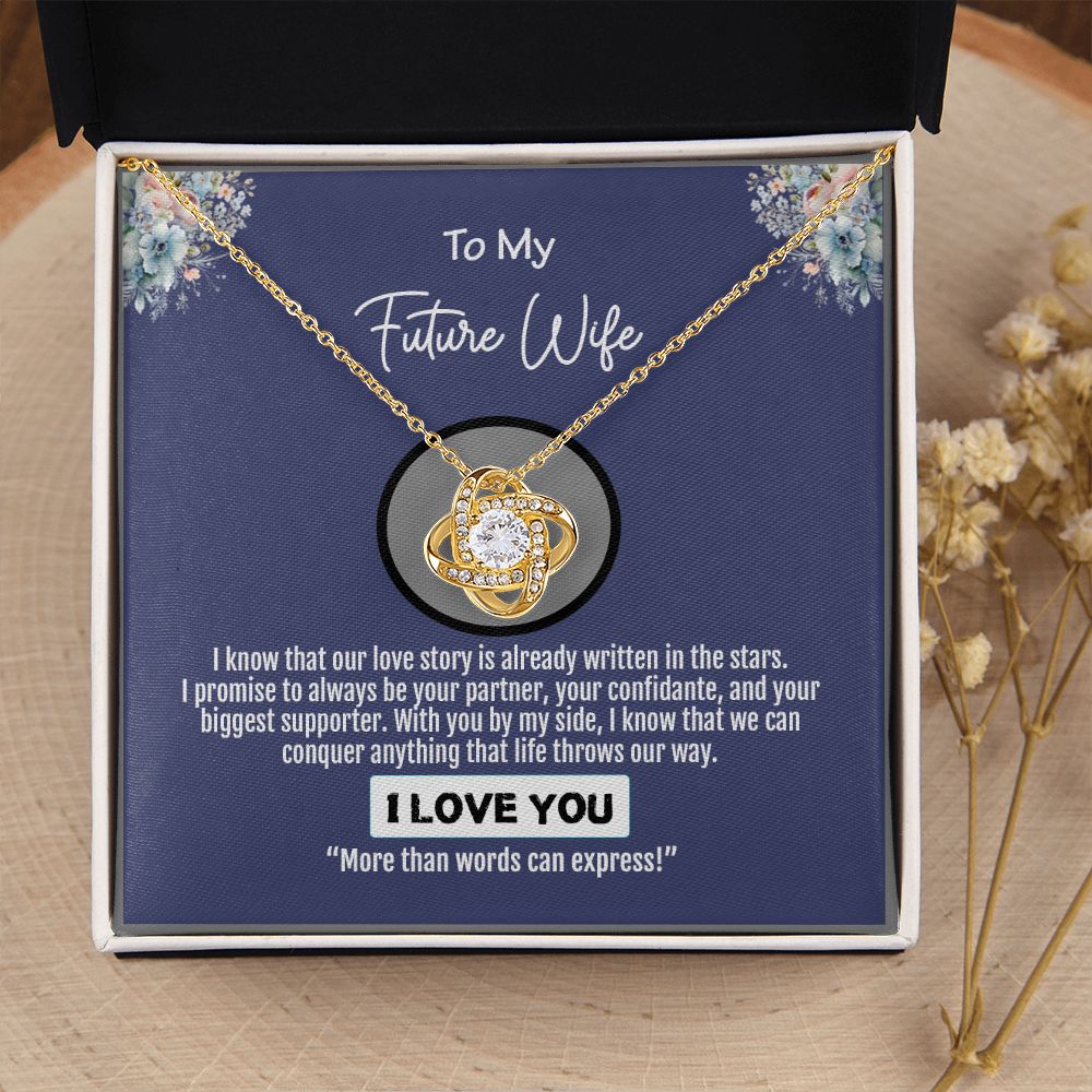 To My Future Wife, I Love You, Love Knot Necklace - YERTIZZ.COM