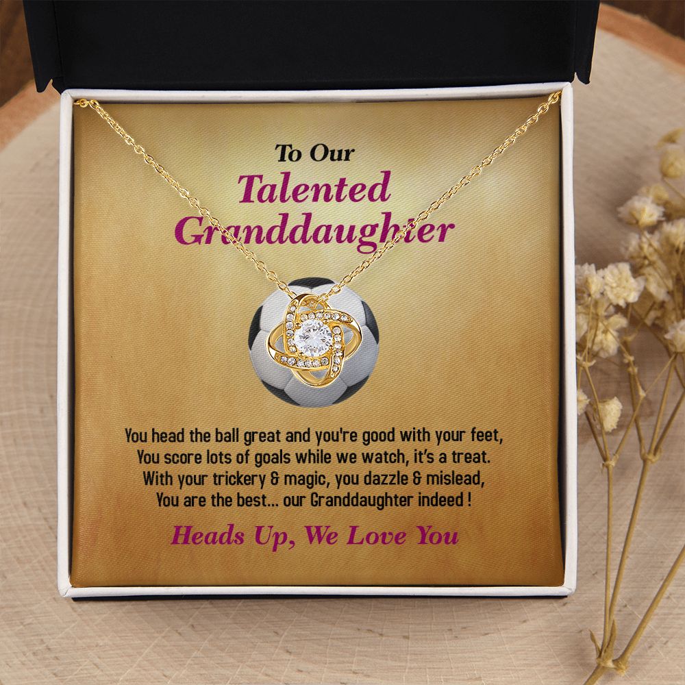 To Our Talented Granddaughter-We Love You, Love Knot Necklace, Jewelry Gift - YERTIZZ.COM