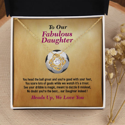 To Our Fabulous Daughter-We Love You, Love Knot Necklace, Jewelry Gift - YERTIZZ.COM
