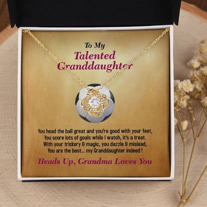 To My Talented_Granddaughter, Love Knot Necklace, Jewelry Gift - YERTIZZ.COM