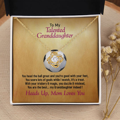 To My Talented Granddaughter, Love Knot Necklace, Jewelry Gift - YERTIZZ.COM