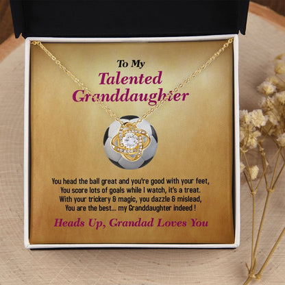 To My Talented_Granddaughter, Love Knot Necklace, Jewelry Gift - YERTIZZ.COM