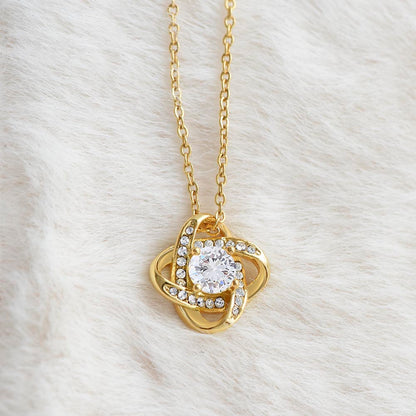 To My Beautiful Mom, Love Always, Your Daughter, Love Knot Necklace