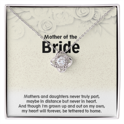 Love Knot Necklace (18K Yellow Gold & 14K White Gold Variants, Jewelry, Gift, Mahogany Style Luxury Box Available, Mother of the Bride - YERTIZZ.COM