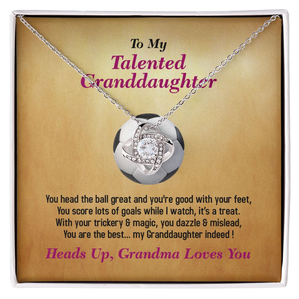 To My Talented_Granddaughter, Love Knot Necklace, Jewelry Gift - YERTIZZ.COM