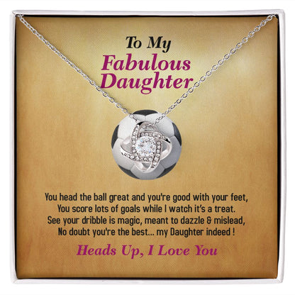 To My Fabulous Daughter-I Love You, Love Knot Necklace, Jewelry Gift - YERTIZZ.COM