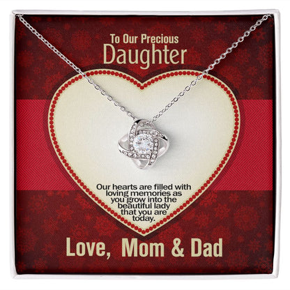 To Our Precious Daughter, Forever Love Necklace, Jewelry, Gift - YERTIZZ.COM
