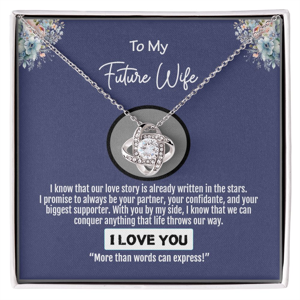 To My Future Wife, I Love You, Love Knot Necklace - YERTIZZ.COM
