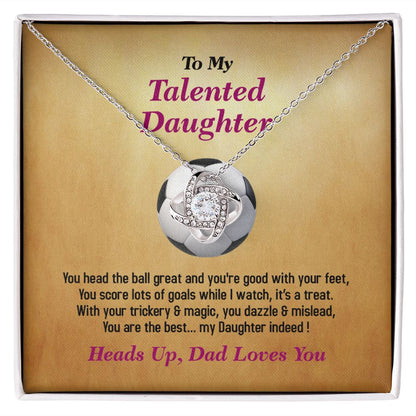 To My Talented Daughter, Love Knot Necklace, Jewelry Gift - YERTIZZ.COM
