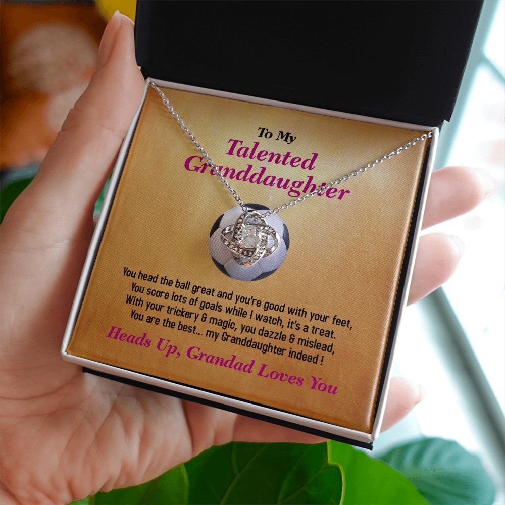 To My Talented_Granddaughter, Love Knot Necklace, Jewelry Gift - YERTIZZ.COM