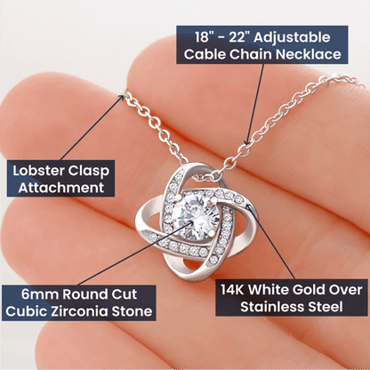 Dear Wife, Love Your Husband, St. Patricks Day, Love Knot Necklace - YERTIZZ.COM