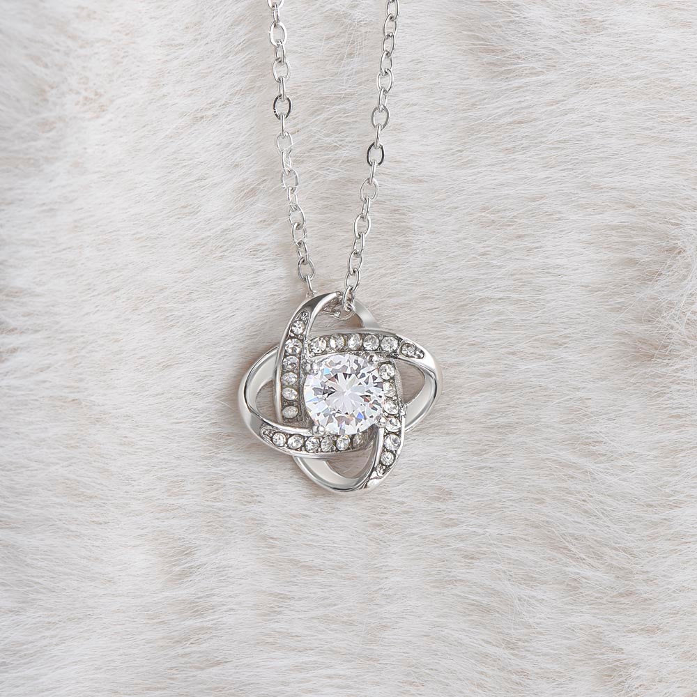 To My Beautiful Mom, Love Always, Your Daughter, Love Knot Necklace