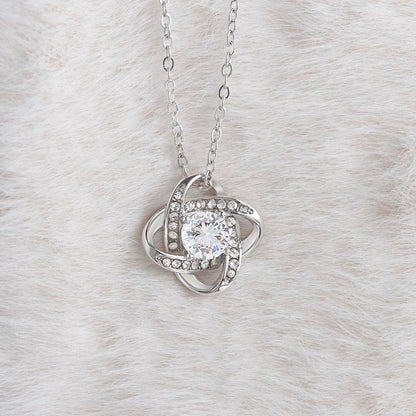 To My Beautiful Mom, Love Always, Your Daughter, Love Knot Necklace