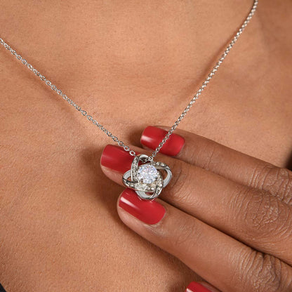 To My Beautiful Mom, Love Always, Your Daughter, Love Knot Necklace