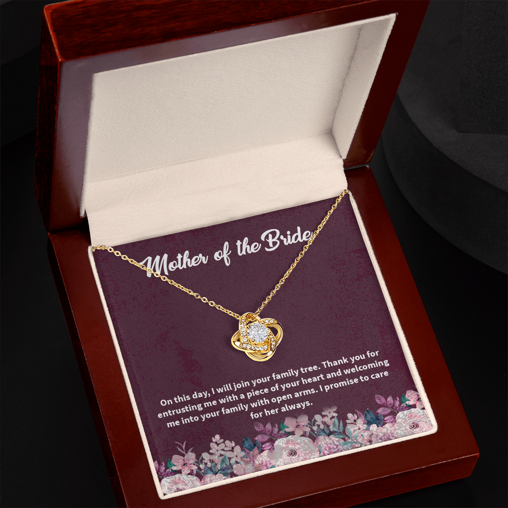 Love Knot Necklace, Jewelry, Gift, Mother of the Bride - YERTIZZ.COM