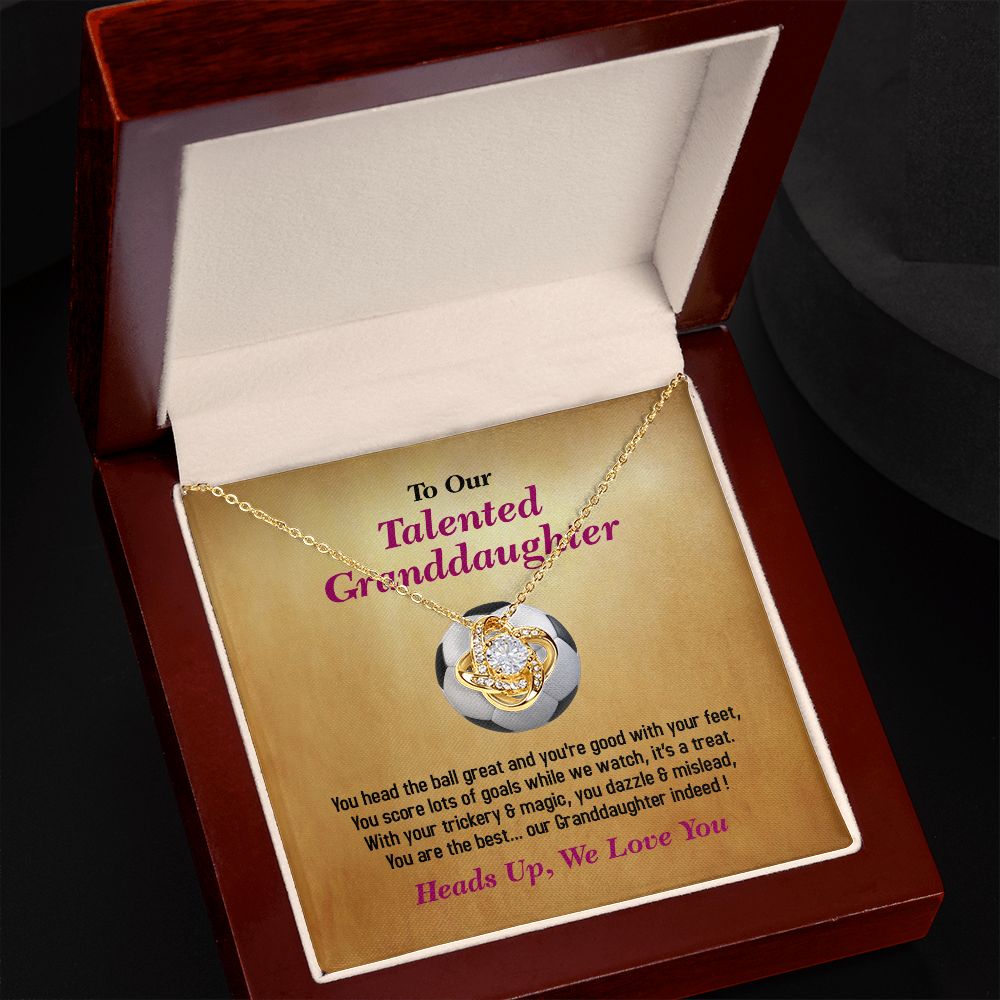 To Our Talented Granddaughter-We Love You, Love Knot Necklace, Jewelry Gift - YERTIZZ.COM