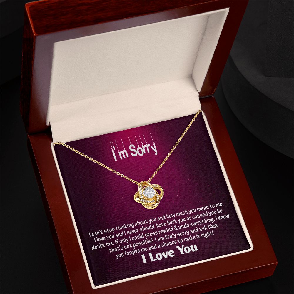 Am Sorry-I Love You, Love Knot Necklace, Jewelry Gift - YERTIZZ.COM